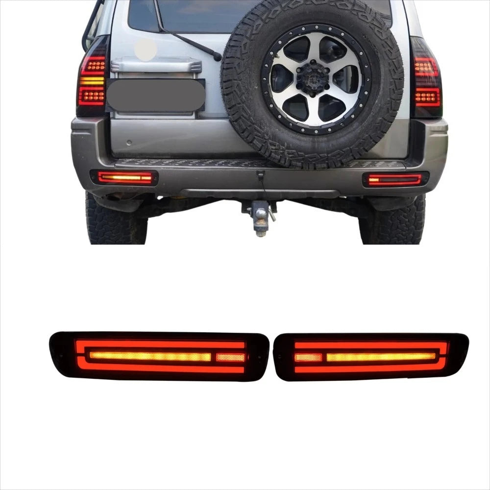 for Mitsubishi Pajero V73 V77 V88 2004-2014 High-Brightness LED Fog Lamp Plug-and-Play Rear Bumper Dynamic Brake Signal Lights — view 1