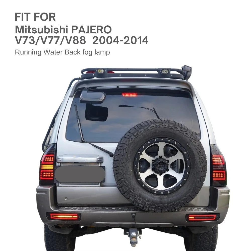 for Mitsubishi Pajero V73 V77 V88 2004-2014 High-Brightness LED Fog Lamp Plug-and-Play Rear Bumper Dynamic Brake Signal Lights — view 6