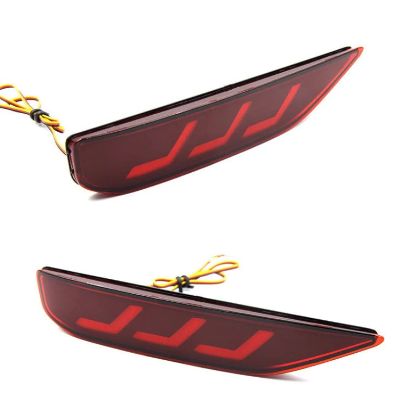 For Mitsubishi Xpander 2Pcs Car Led Rear Bumper Light Reflector Driving Braking Lights Tail Lamp DRL with Dynamic Turn Signal — view 3