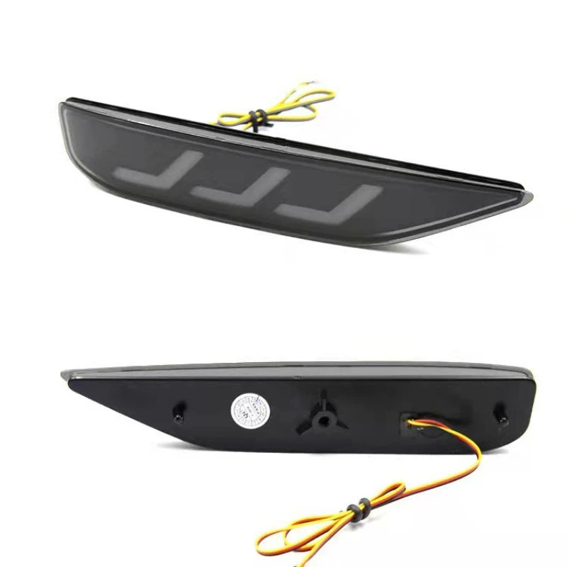 For Mitsubishi Xpander 2Pcs Car Led Rear Bumper Light Reflector Driving Braking Lights Tail Lamp DRL with Dynamic Turn Signal — view 5