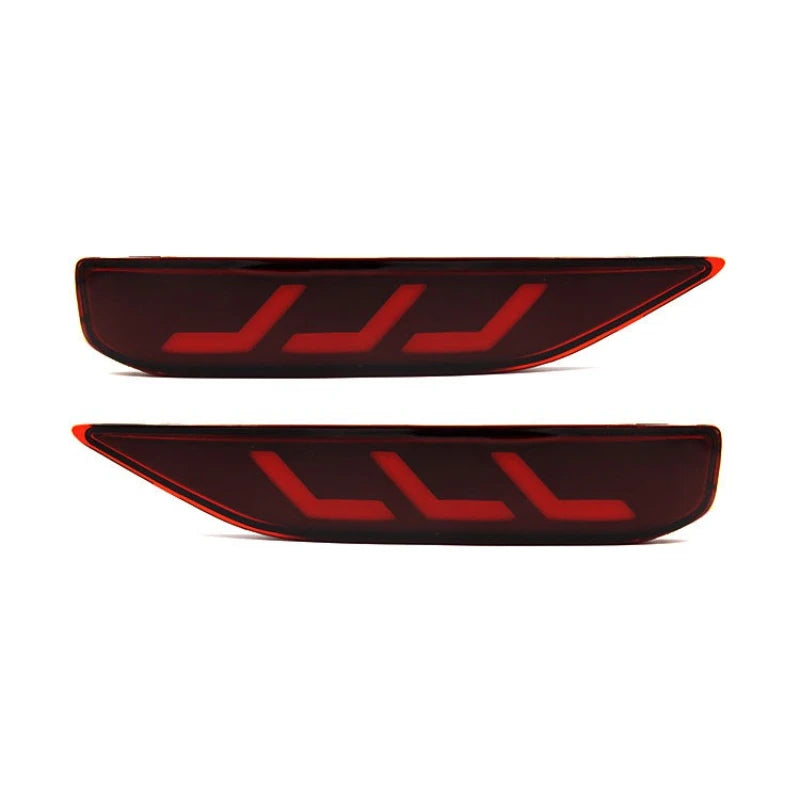 For Mitsubishi Xpander 2Pcs Car Led Rear Bumper Light Reflector Driving Braking Lights Tail Lamp DRL with Dynamic Turn Signal — view 6