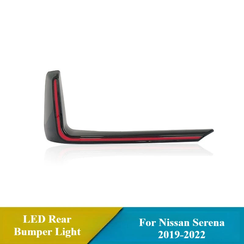 For Nissan Serena 2019-2022 LED Rear Bumper Light Reflector DRL Fog Lamp Yellow Turn Signal L Pattern Brake Lights 12V Daylight — view 5