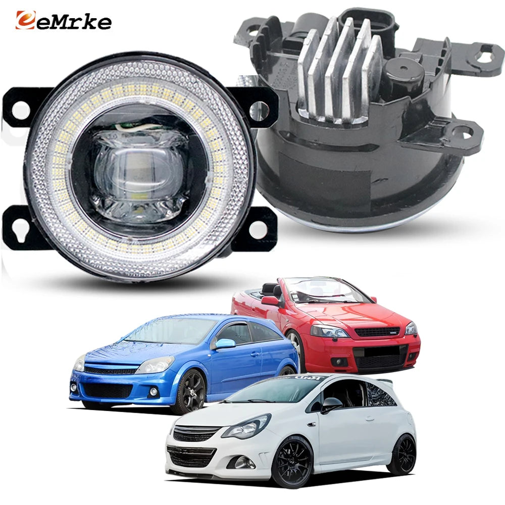 For Opel Holden Astra G/H OPC, Astra HSV VXR Vauxhall Corsa D OPC LED Fog Lights Lens 30W Angel Eye Exterior Lamp Accessories — view 1