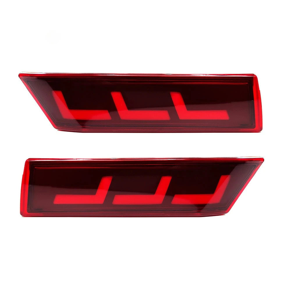 for PERODUA MYVI 2018 Malaysia 2Pcs Car Rear Bumper Light Reflector Driving Brake Light Dynamic Turn Signal Rear Fog Lamp — view 2