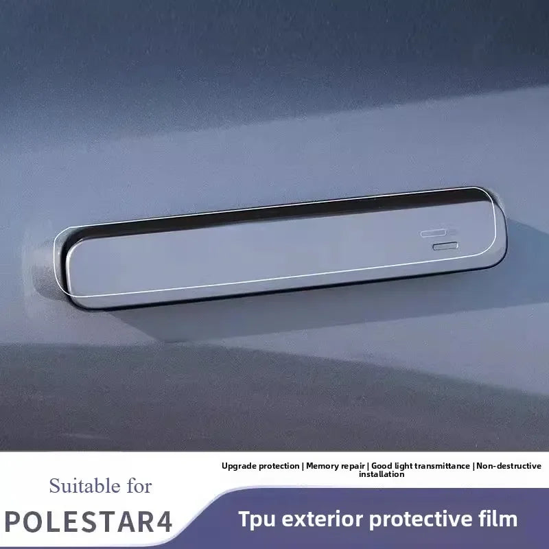 For Polestar 4 TPU Protective Film Front Fender/Threshold Bar/Door Handle Electrostatic Film Exterior Styling Stickers Accessory — view 3
