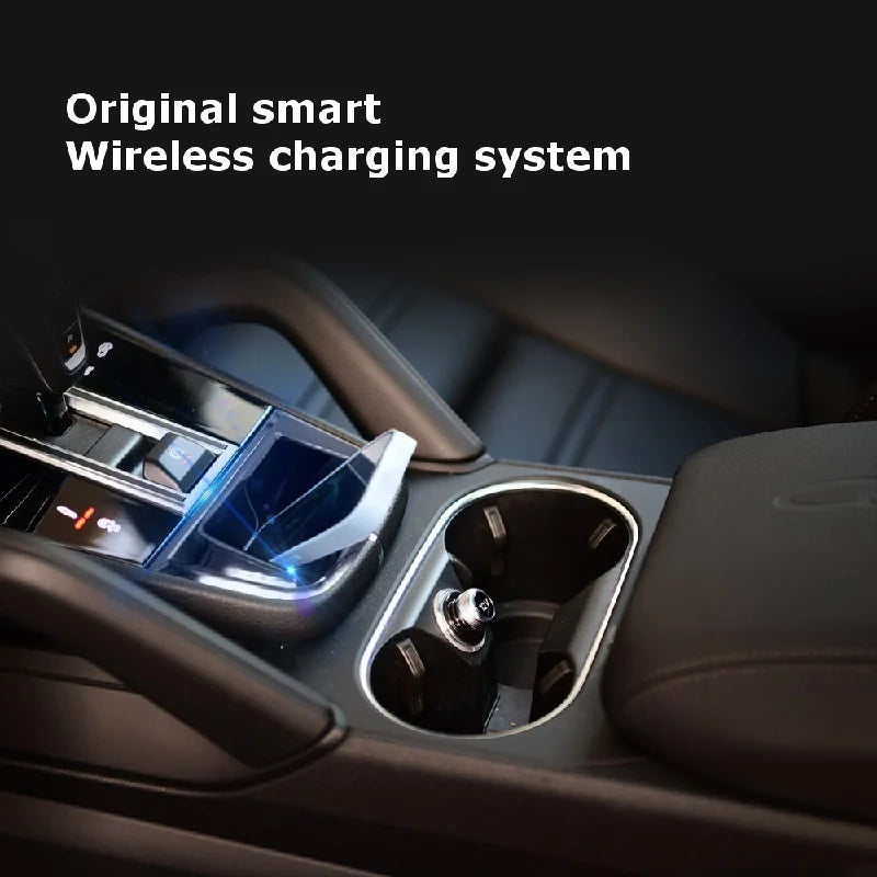 for Porsche Cayenne 2018-2024 2011-2017 Wireless Onboard Car Charging Pad Car Intelligent System Fast Chargers Phone Holder — view 4