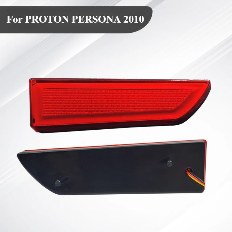 For PROTON PERSONA 2010 Malaysia Modified Local Car Rear Bumper Light Reflector Rear Surround Driving Brake Light DRL Fog Lamp — view 2