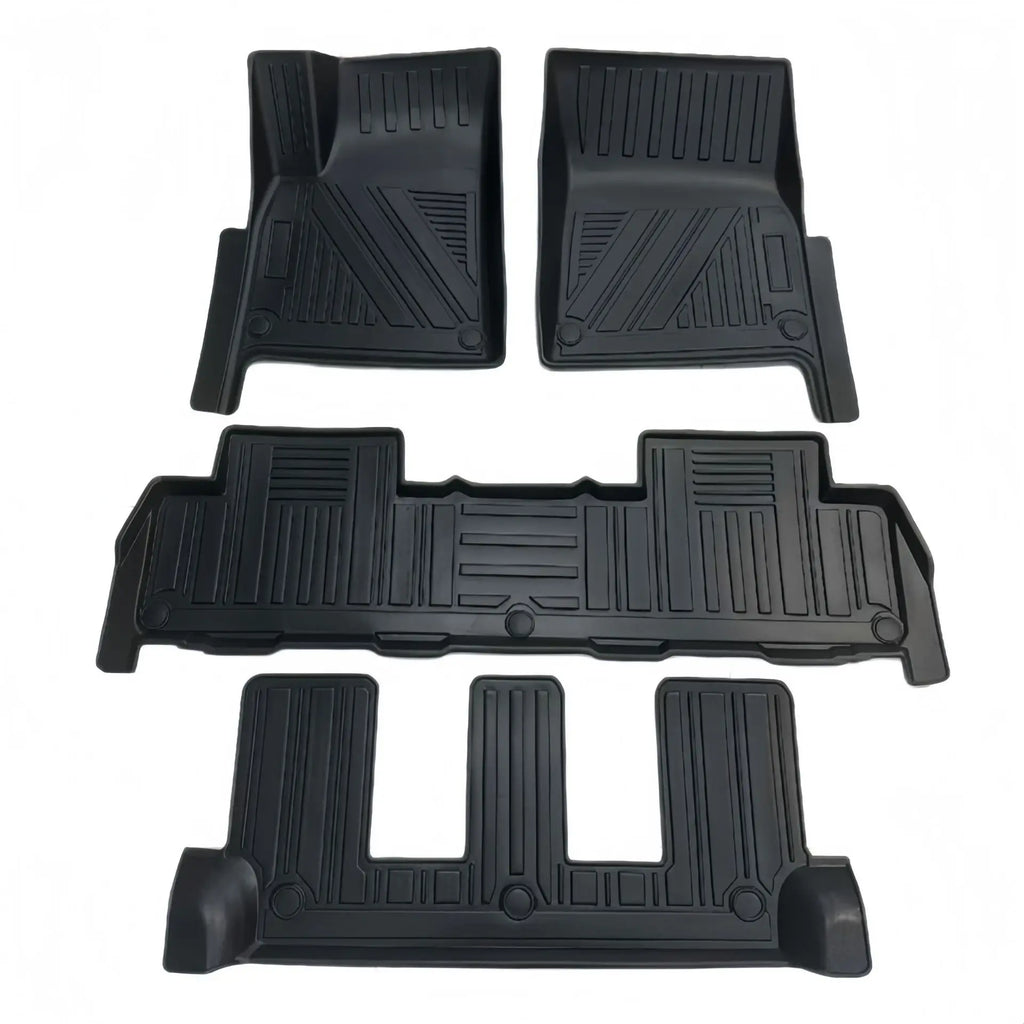 For Rivian R1S 2022-2024 LHD Seven Seats TPE Floor Mats Rear Trunk Mat Anti-Slip Dirt-Resistant Cargo Liner Set Accessories — view 5