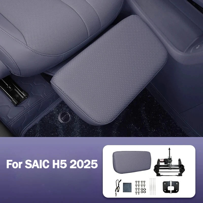 For SAIC H5 2025 Co-pilot Electric Leg Support 90 Degree Adjustable Queen Passenger Seat Leg Rest Leather Pad Upgrade Accessory — view 1