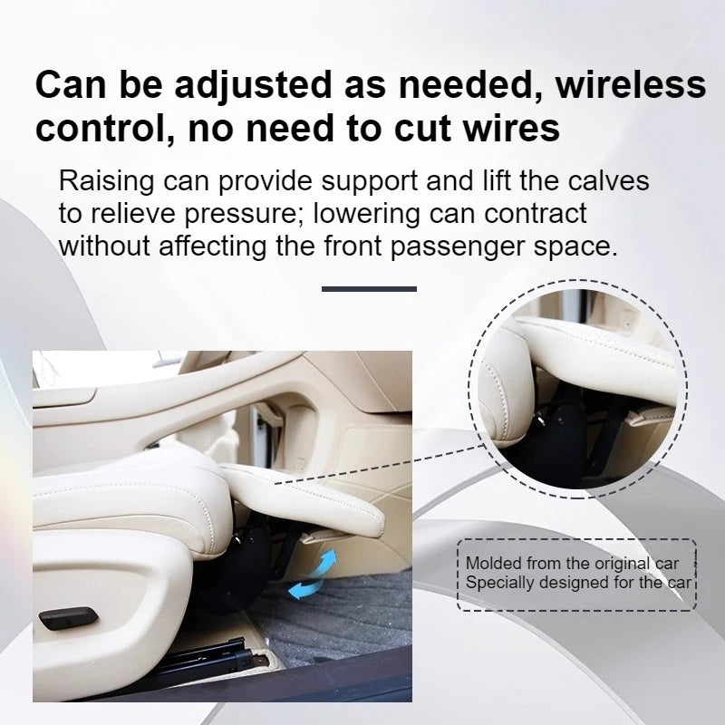 For SAIC H5 2025 Co-pilot Electric Leg Support 90 Degree Adjustable Queen Passenger Seat Leg Rest Leather Pad Upgrade Accessory — view 5