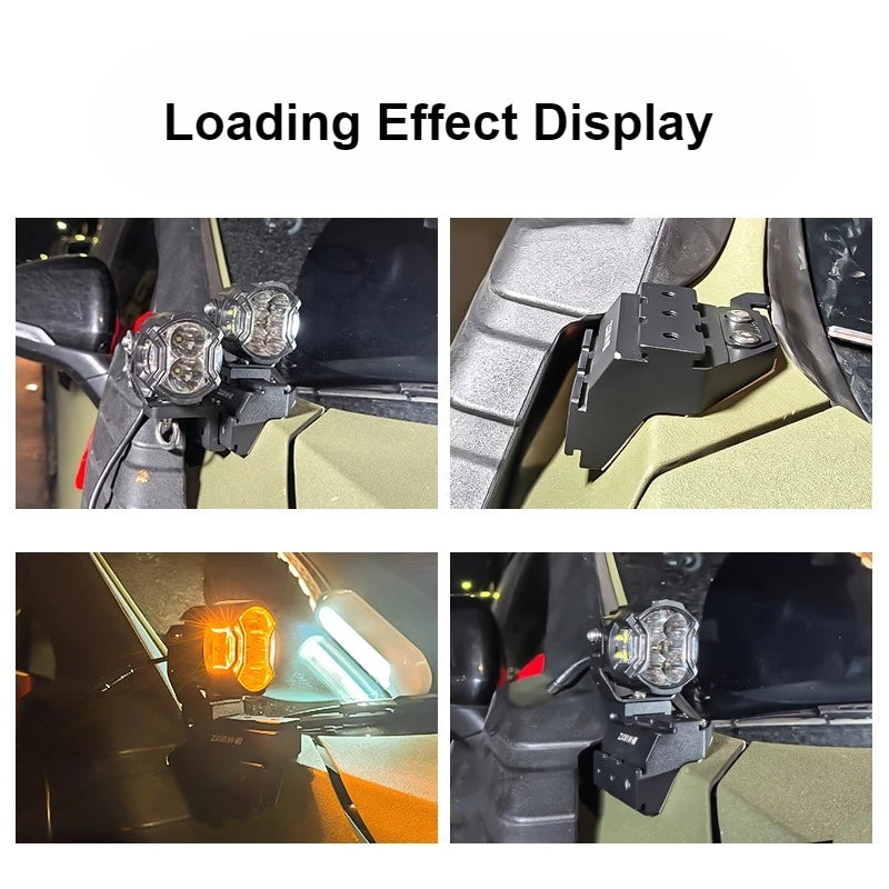 For SAIC MAXUS D90 Car A Pillar Spotlight Bracket Front Engine Hood Quick Release Dual Guide Rail Expansion Stand Lamp Holder — view 5