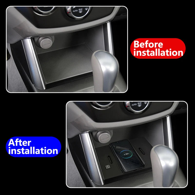 for Subaru FORESTER 2009-2012 Car Wireless Charger Center Console Smart Q-I/Magnetic Version Onboard Phone Fast Charging Pad — view 5