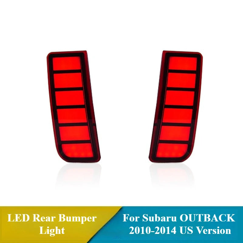 For Subaru OUTBACK 2010 2011 2012 2013 2014 US Version LED Rear Bumper Light 12V DRL Rear Fog Lamp Dynamic Turn Signal Daylight — view 4