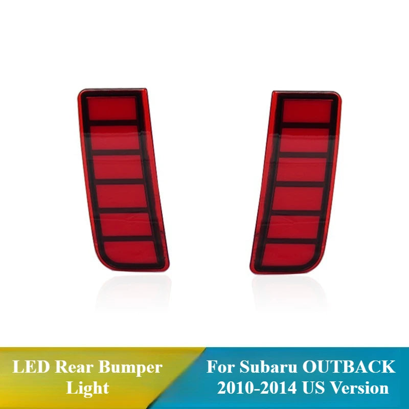 For Subaru OUTBACK 2010 2011 2012 2013 2014 US Version LED Rear Bumper Light 12V DRL Rear Fog Lamp Dynamic Turn Signal Daylight — view 5