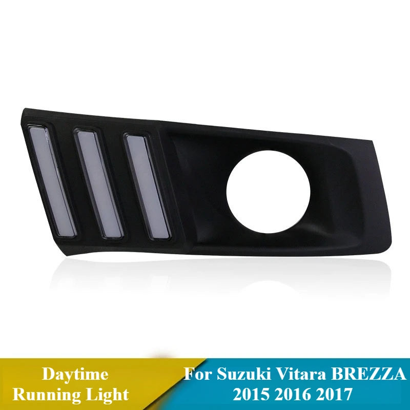 For Suzuki Vitara BREZZA 2015 2016 2017 Car Led Daytime Running Light Yellow Steering Modified Front Fog Lamp DRL 12V Daylights — view 5