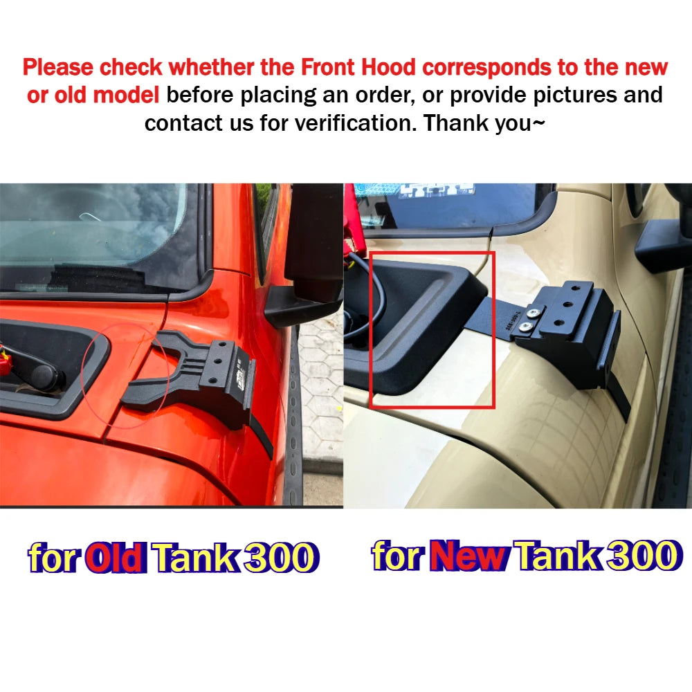 For Tank 300 2020-2026 Car A-Pillar Quick-Release Bracket Front Engine Hood Punch-Free Aluminum Alloy Dual Light Spotlight Stand — view 2
