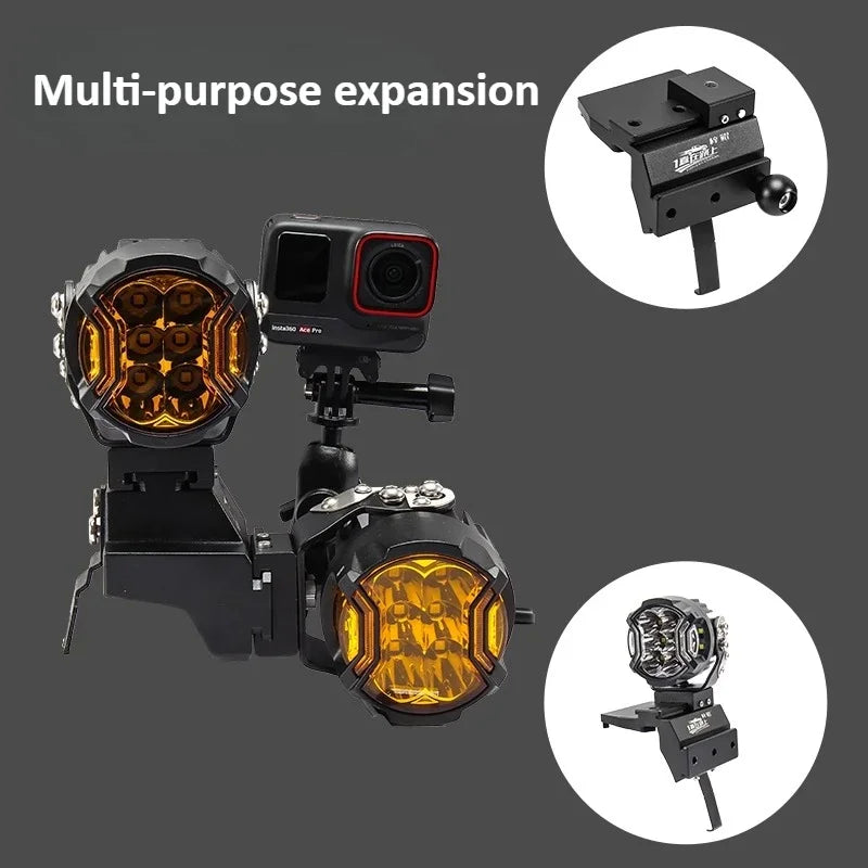 For Tank 400 Car A Pillar Spotlight Bracket Front Engine Hood Quick Release Dual Guide Rail Expansion Stand Lamp Holder Base — view 5