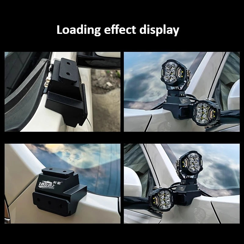 For Tank 500 Car A Pillar Led Spotlight Bracket Front Engine Hood Quick Release Dual Guide Rail Expansion Stand Accessories — view 6