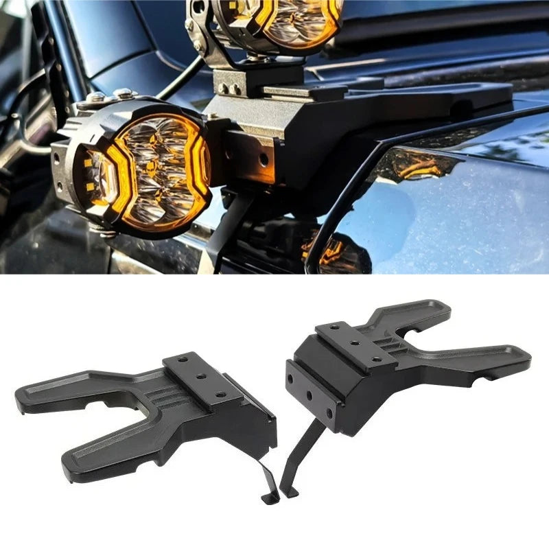 For Tank 700 Car A Pillar Led Spotlight Bracket Front Engine Hood Quick Release Dual Guide Rail Expansion Stand Lamp Holder Base — view 1