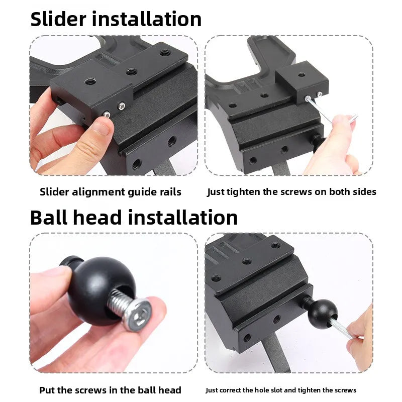 For Tank 700 Car A Pillar Led Spotlight Bracket Front Engine Hood Quick Release Dual Guide Rail Expansion Stand Lamp Holder Base — view 4