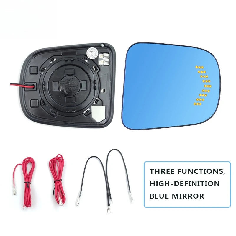 for TANTO LA650 2Pcs Car Rearview Mirror Heating Wide Angle Dynamic Turn Signal Anti-glare HD Blue Mirror Reversing Mirrors — view 3