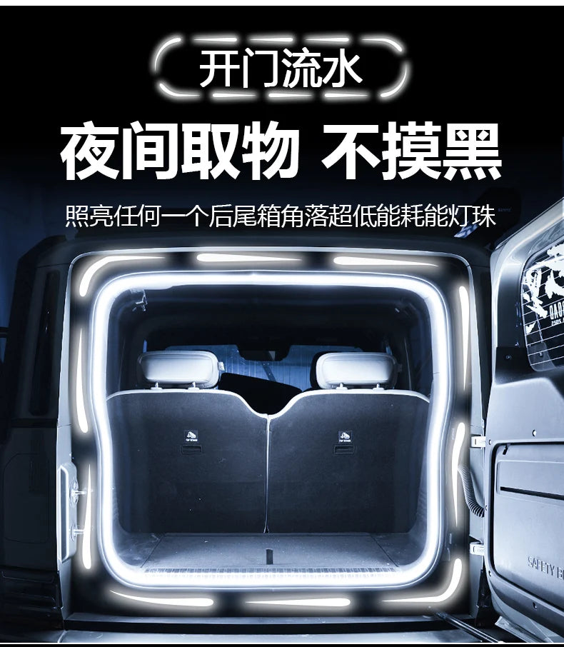 For Tesla Model Y Model 3 Refreshed Version 12V Car Trunk Ambient Light Strip Waterproof Flexible DIY Rear Trunk Silicone Light — view 6