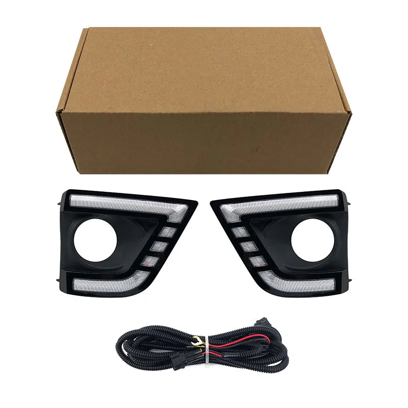 For Toyota Corolla 2014-2017 Car Led Daytime Running Lights Front Bumper Fog Lamp Modified DRL Driving Turn Signal Lamp Daylight — view 6
