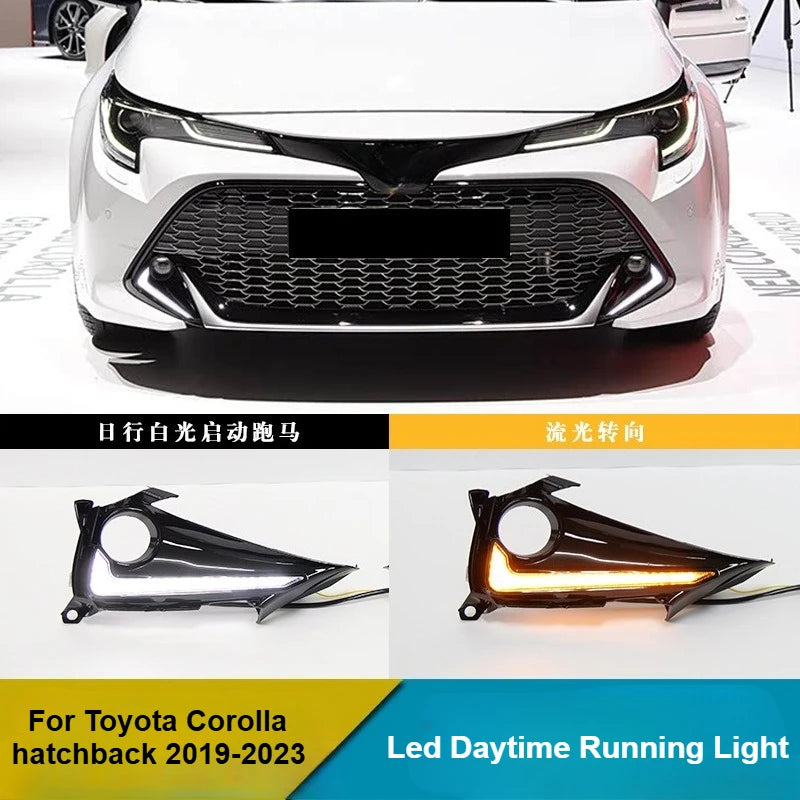 For Toyota Corolla Hatchback GR Sport 2019-2023 Led Daytime Running Light DRL Dynamic Turn Signal Lamp Front Fog Lamp Modified — view 6