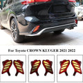 For Toyota CROWN KLUGER 2021 2022 LED Rear Bumper Light Rear Fog Lamp Driving Brake Lights DRL Dynamic Turn Signal Warning Lamp — view 1