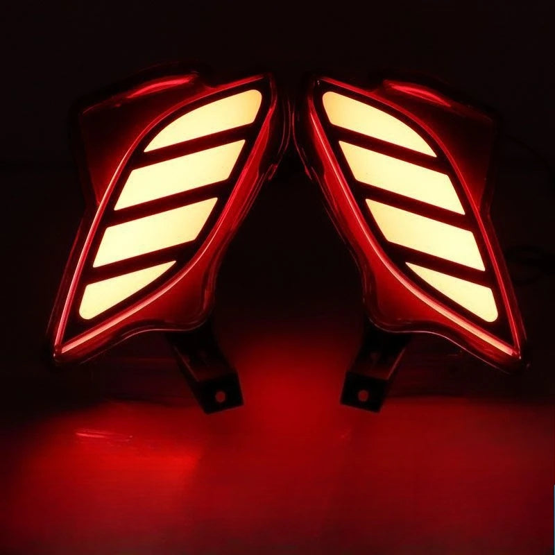 For Toyota CROWN KLUGER 2021 2022 LED Rear Bumper Light Rear Fog Lamp Driving Brake Lights DRL Dynamic Turn Signal Warning Lamp — view 5
