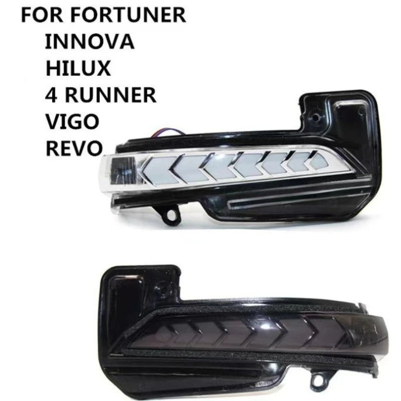 For Toyota Fortuner/Innova/4runner/Vigo/Revo LED Rearview Mirror Cover Lamp Turn Signal Welcome Light Off-road Accessories — view 2