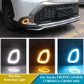 For Toyota FRONTLANDER COROLLA CROSS 2022 Led Daytime Running Light DRL Dynamic Turn Signal Front Bumper Fog Lamp Accessories — view 1