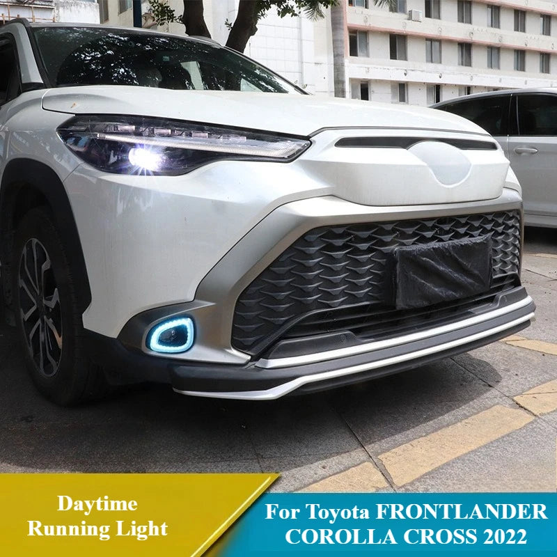 For Toyota FRONTLANDER COROLLA CROSS 2022 Led Daytime Running Light DRL Dynamic Turn Signal Front Bumper Fog Lamp Accessories — view 4