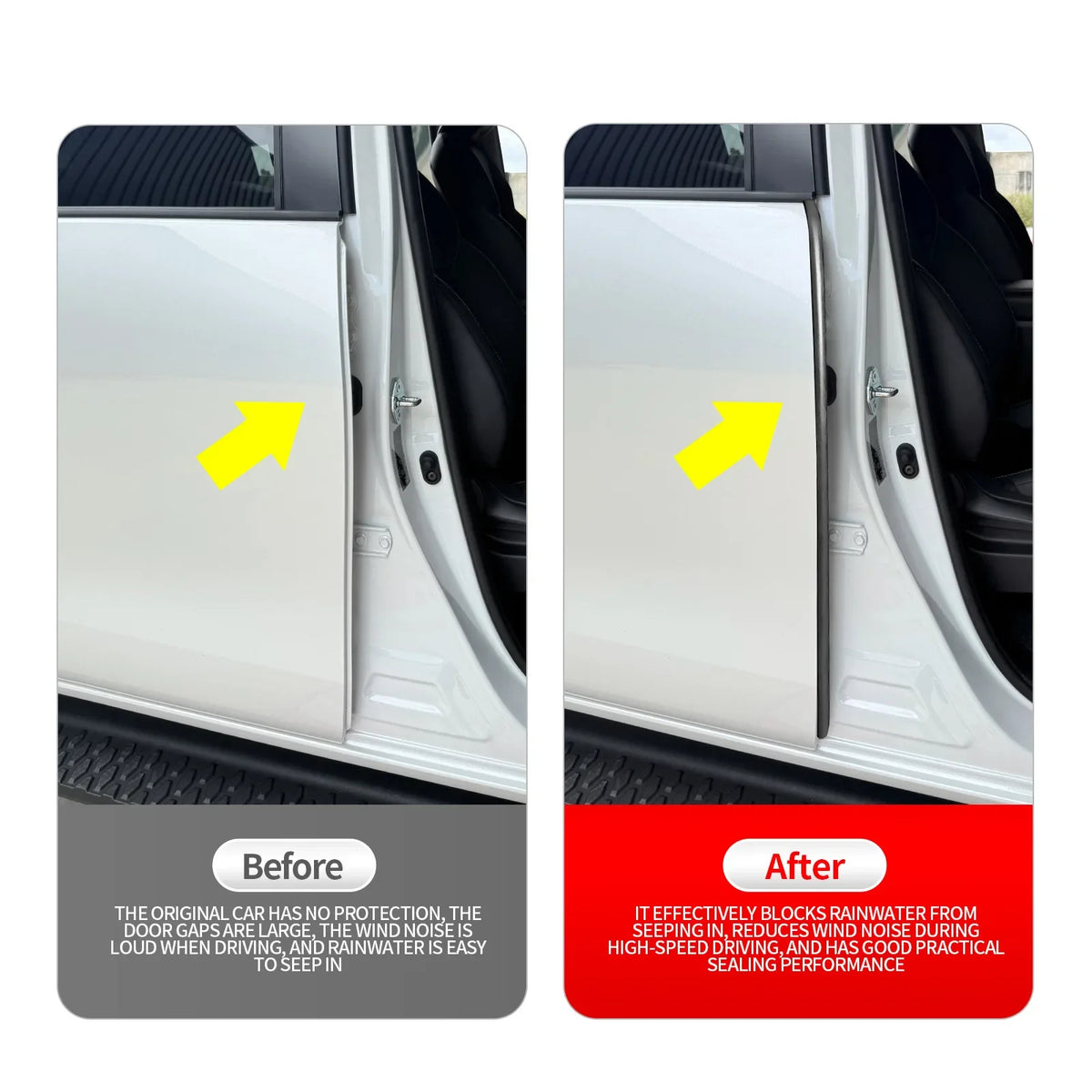 For Toyota Hilux 2026 Car B-Pillar Sealing Strip Central Column Door Sound Insulation Dustproof Waterproof Rubber Seal Strips — view 3