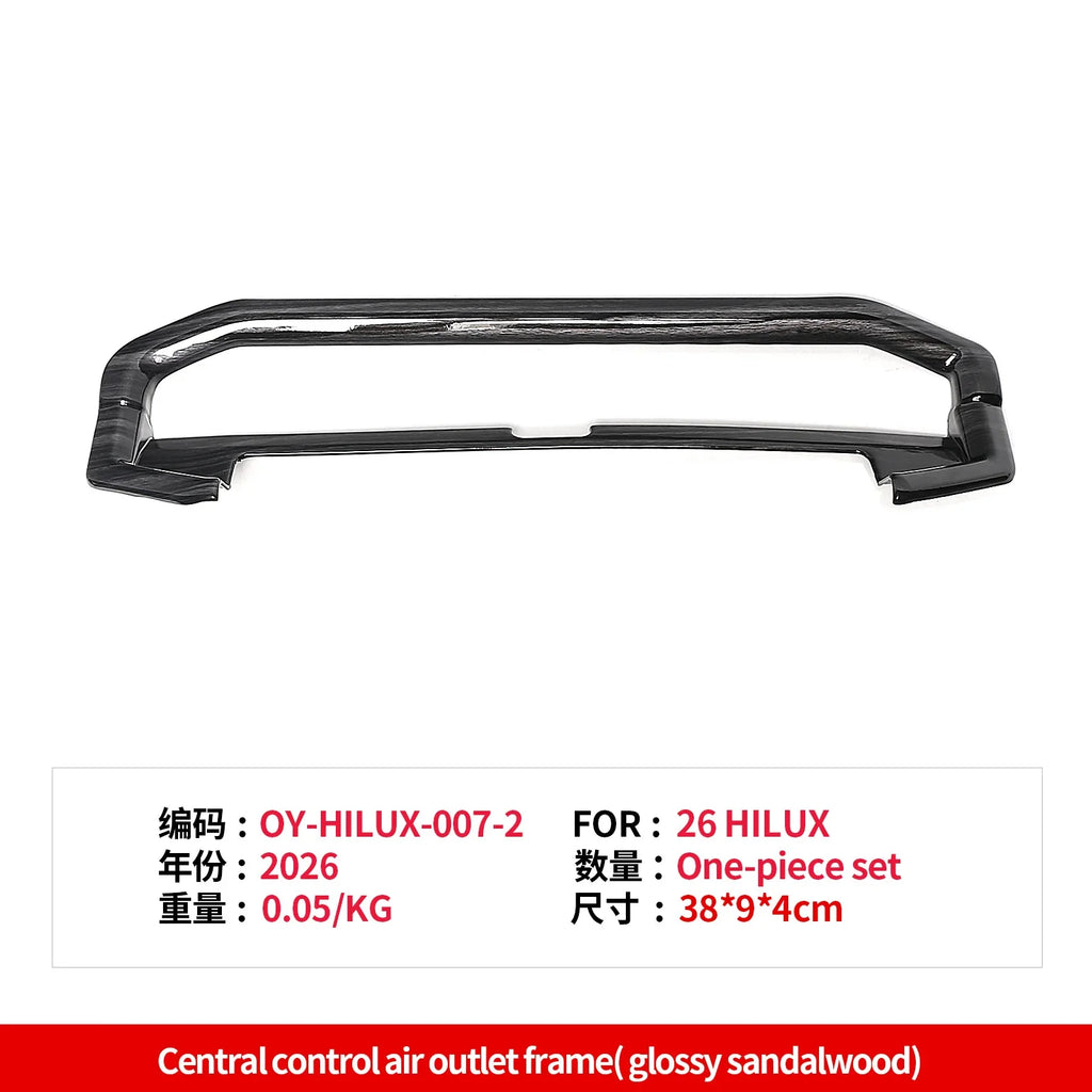 For Toyota Hilux 2026 Car Central Control Air Outlet Decor Frame Middle Air Vent Protective Cover Car Interior Trim Accessories — view 6