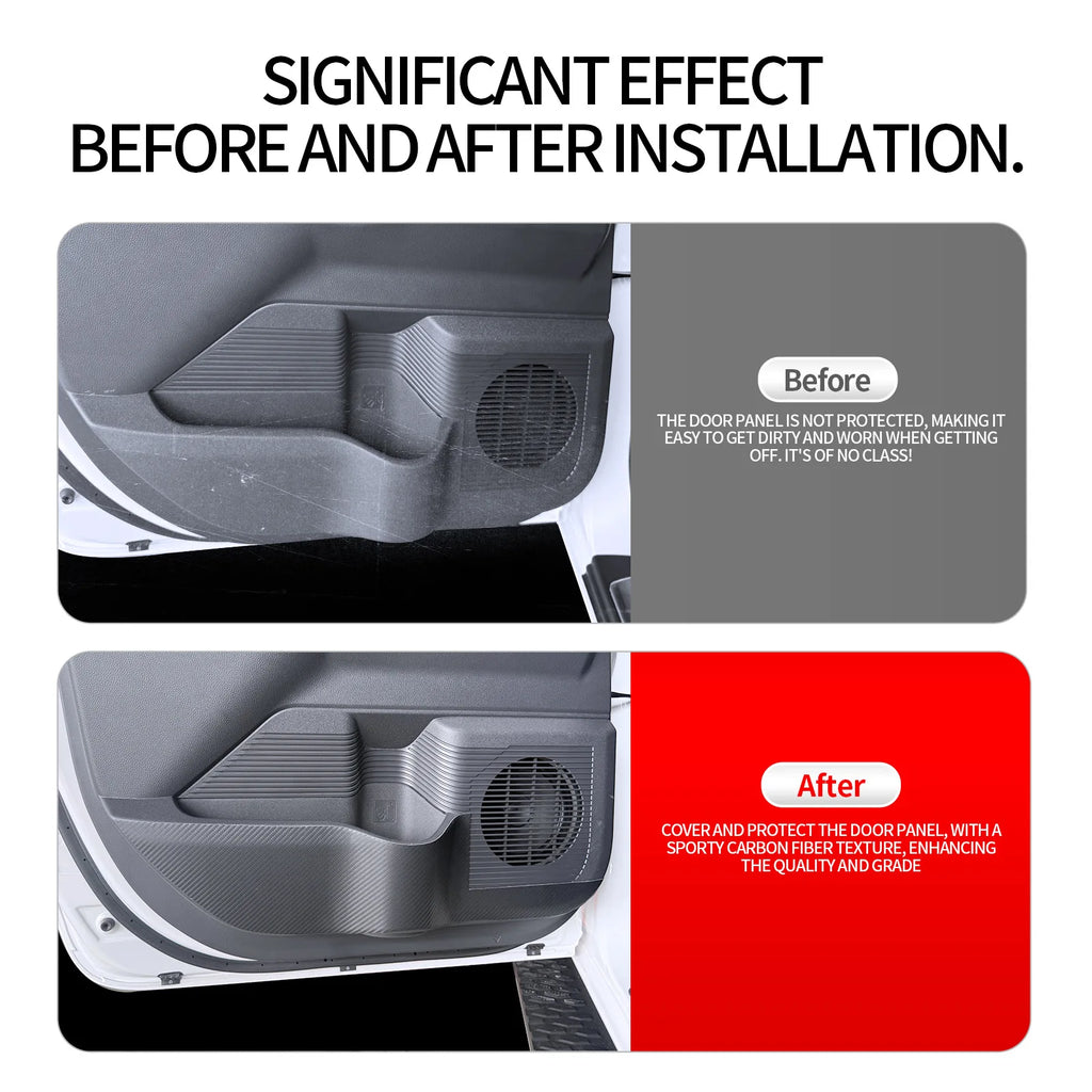 For Toyota Hilux 2026 Car Door Anti-Kick Mat Sticker Leather Car Door Panel Anti-Dirty Protection Pad Car Interior Accessories — view 4