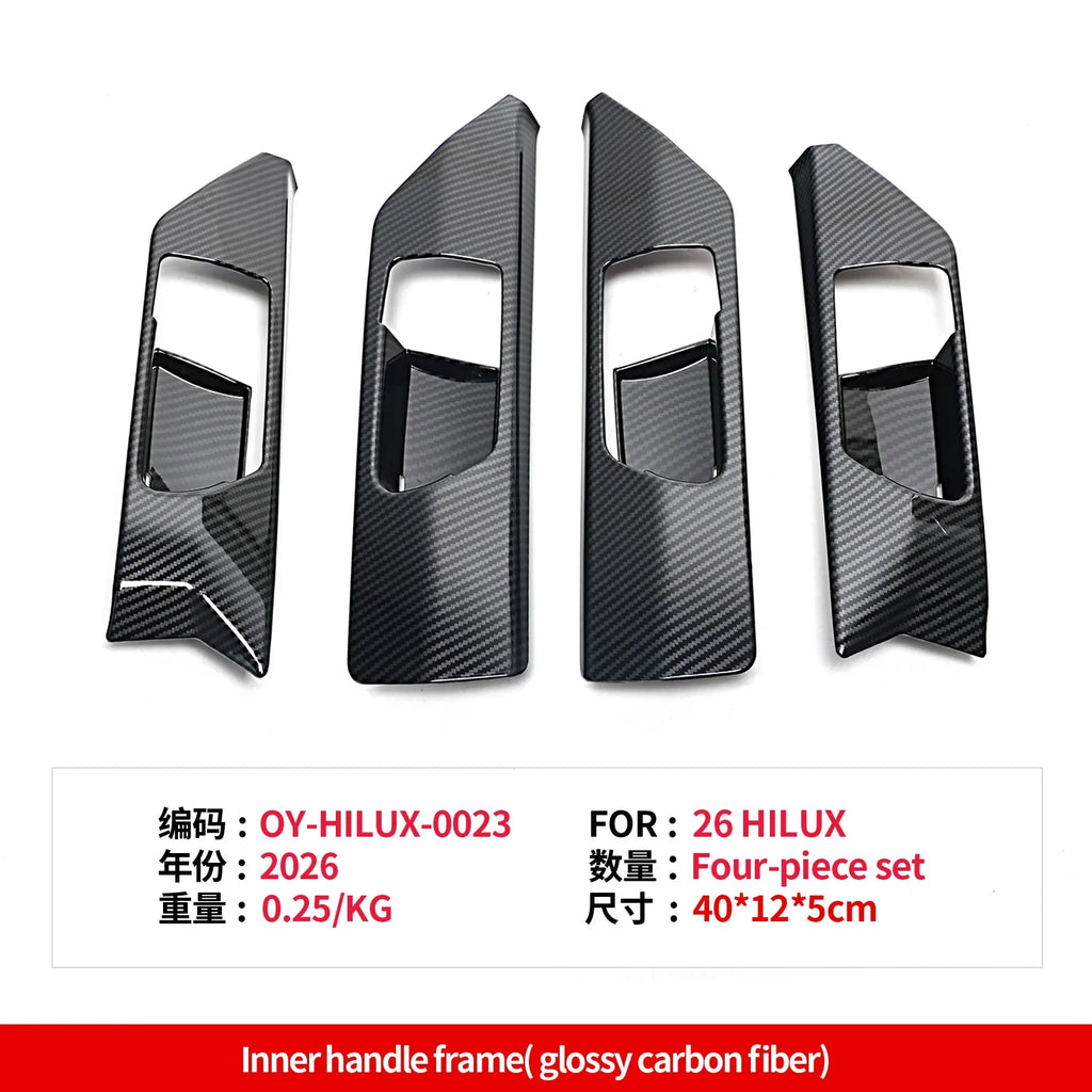 For Toyota Hilux 2026 Car Door Inner Handle Decor Cover Door Pull Handle Decorative Frame Car Styling Modification Accessories — view 5