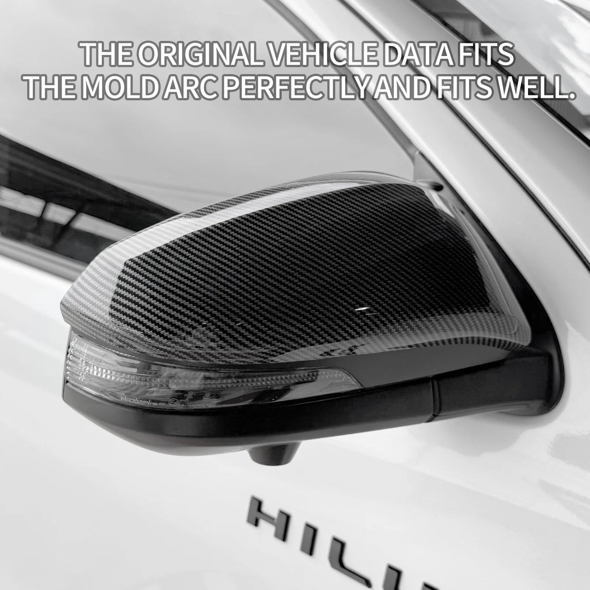 for Toyota Hilux 2026 Car Rearview Mirror Protective Cover ABS Anti-scratch Mirror Shell Guards Exterior Modified Accessories — view 4