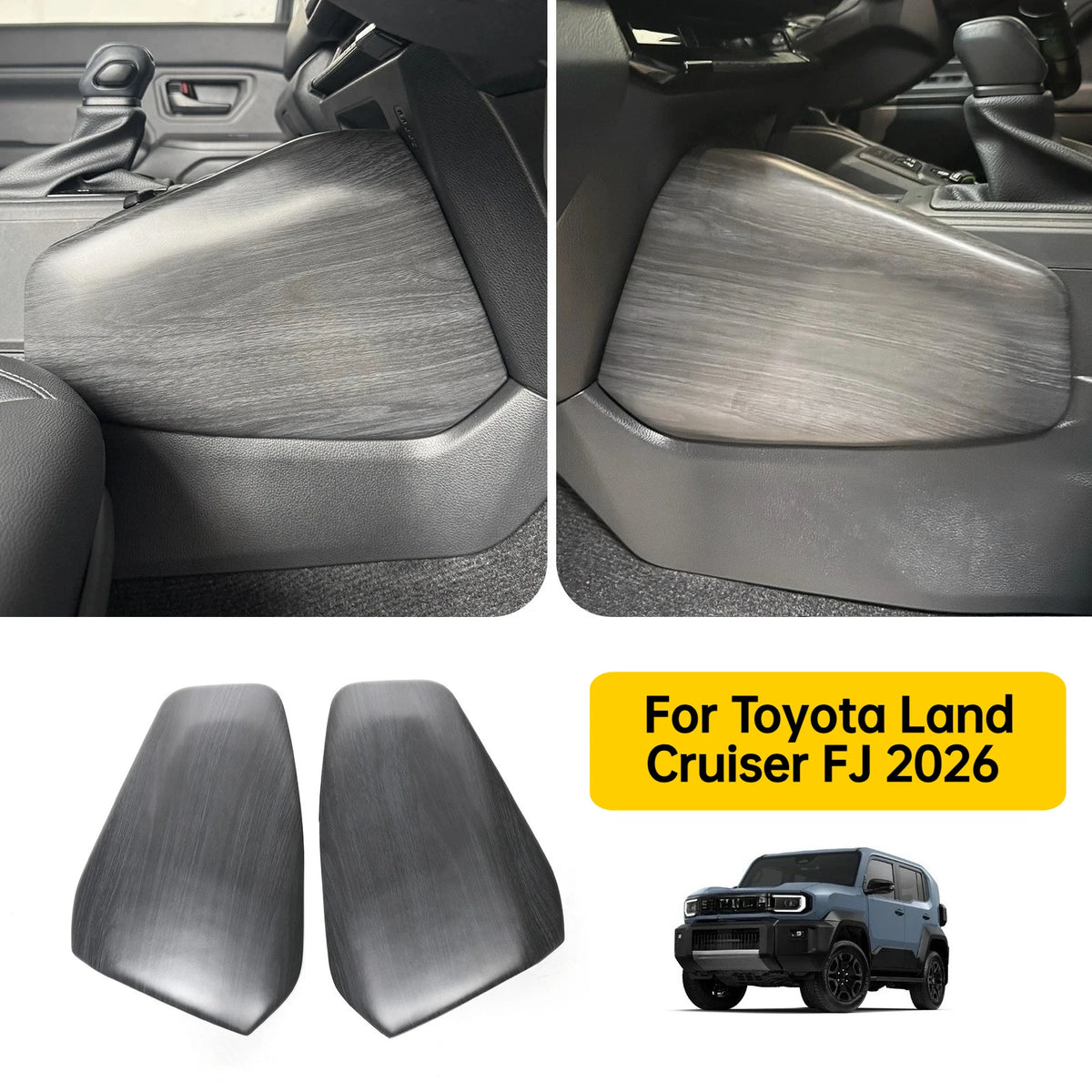 For Toyota Land Cruiser FJ 2026 Car Center Console Both Sides Decorative Panel Anti-Scratch Protection Trim Cover Accessories — view 1