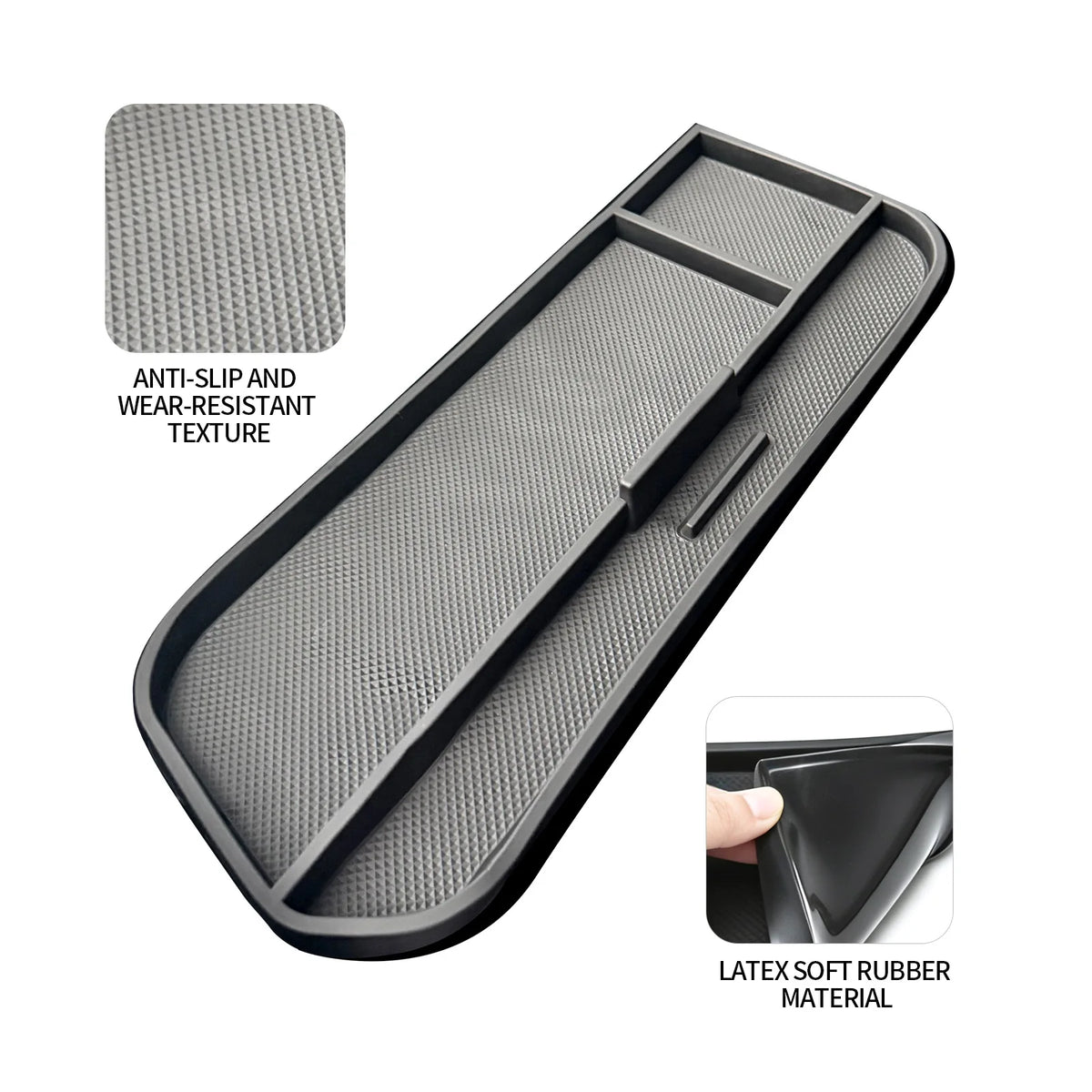 For Toyota Land Cruiser FJ 2026 Car Co-pilot Instrument Storage Tray Passenger Side Dashboard Organizer Box Anti-Slip Pad — view 4