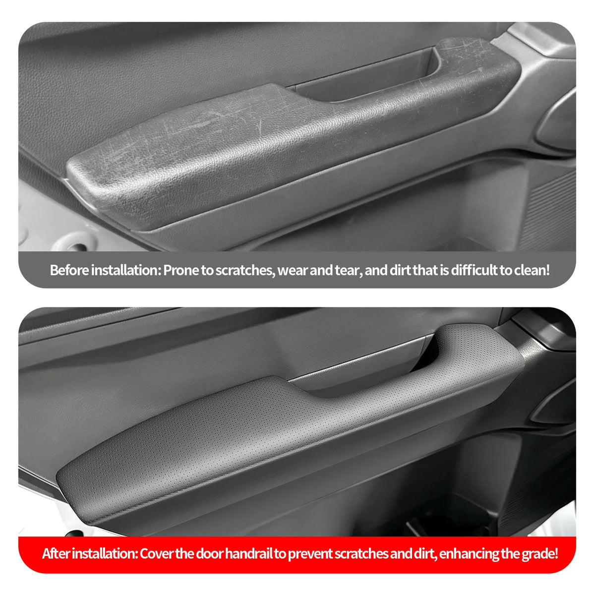 For Toyota Land Cruiser FJ 2026 Car Four-door Armrest Door Panel Leather Wrapping Handle Protective Cover Interior Accessories — view 3