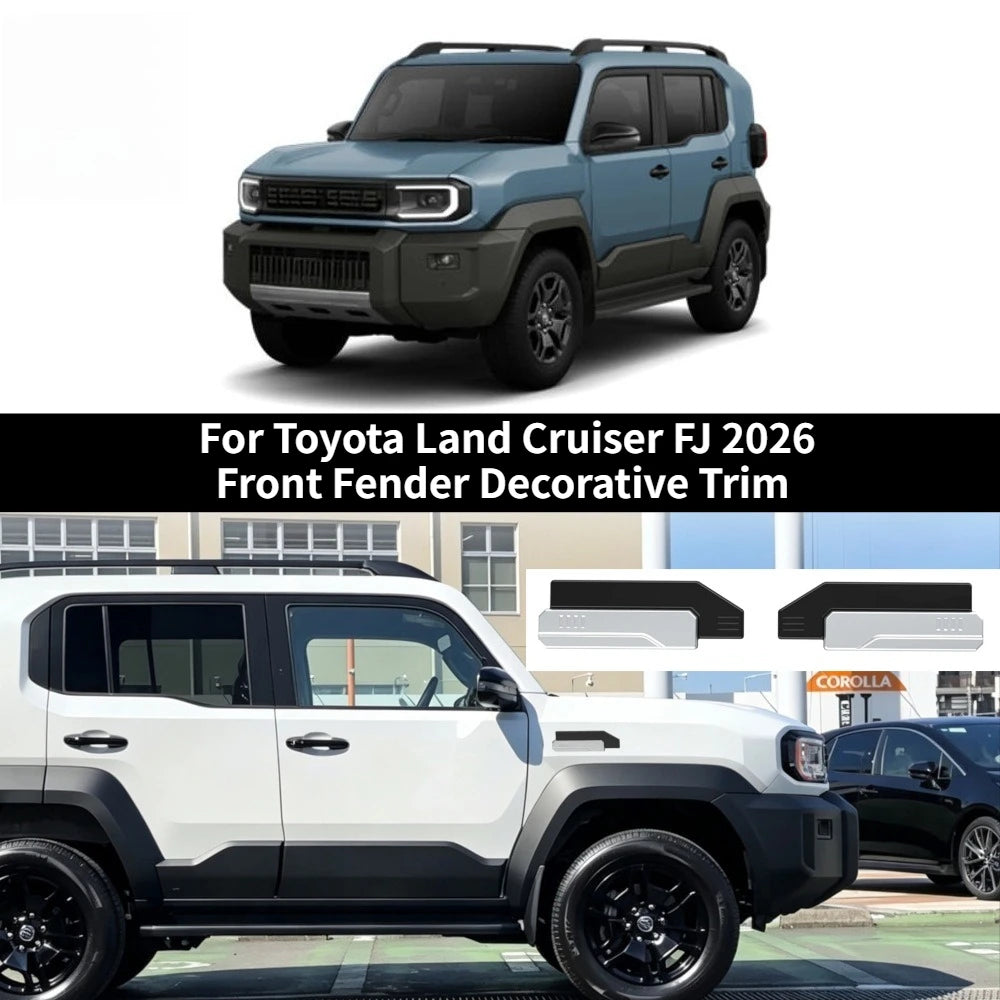 For Toyota Land Cruiser FJ 2026 Car Front Fender Decorative Bright Strip Anti‑Scratch Side Wheel Arch Trim Exterior Modified — view 3