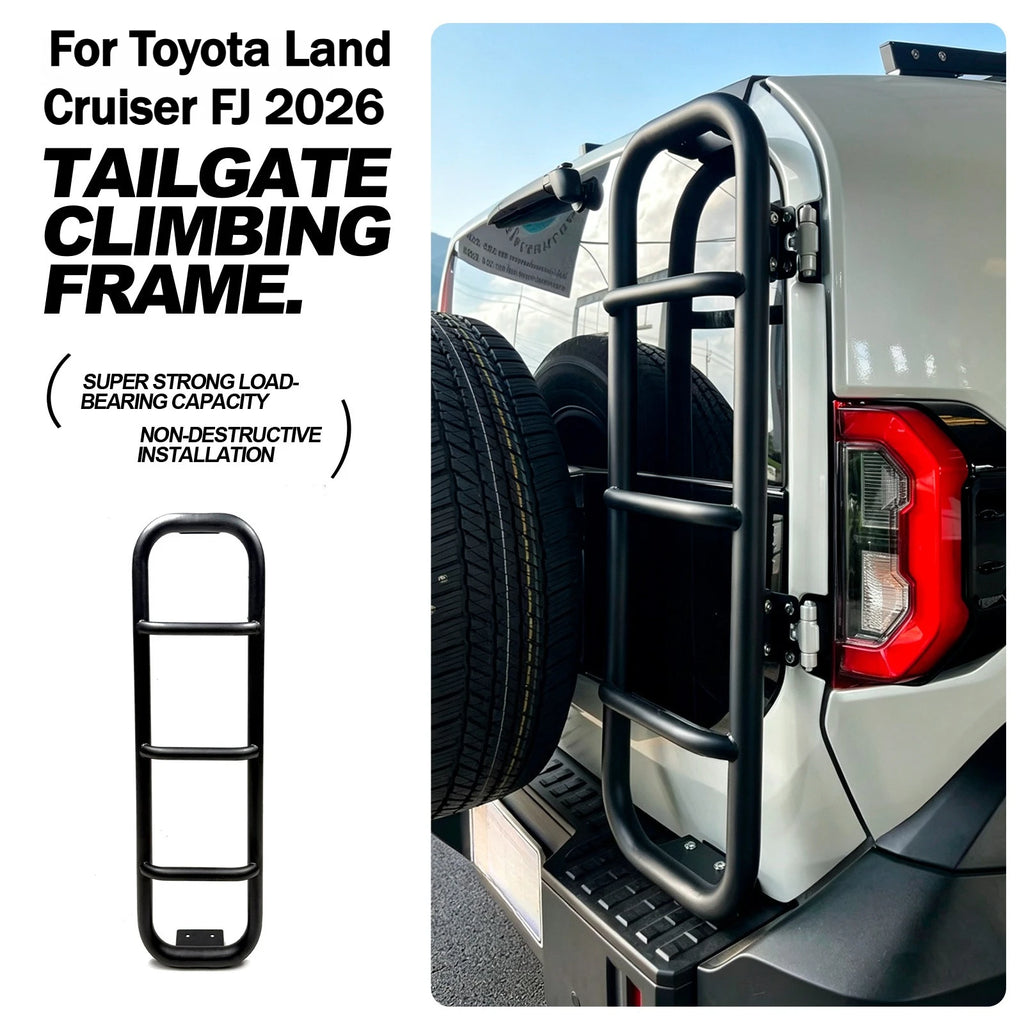 For Toyota Land Cruiser FJ 2026 Car Rear Door Climbing Ladder Luggage Ladder Tailgate Mounted Ladder Rack Exterior Accessories — view 1