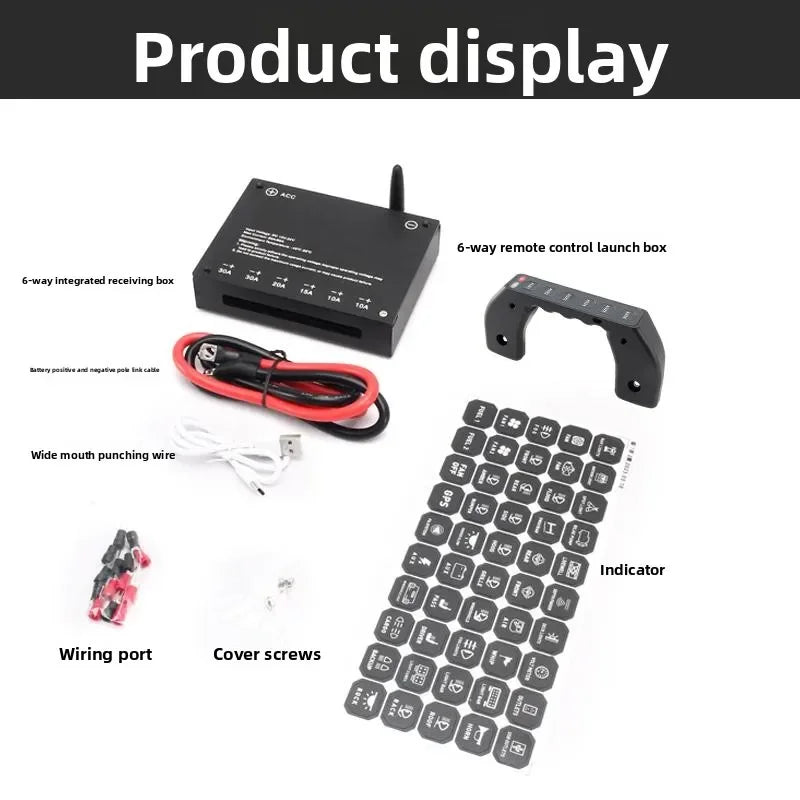 for Toyota Land Cruiser LC300 2022-2026 Car A-pillar 6 Gang Handle Switch LED Spotlight Integrated Remote Control Switch Handle — view 6