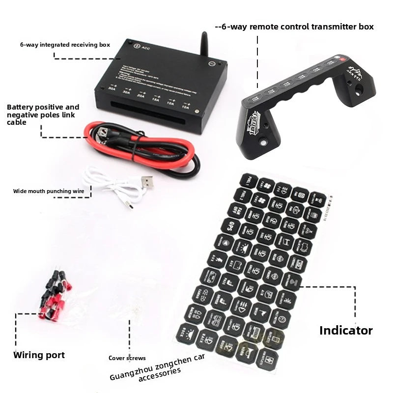 For Toyota Land Cruiser Prado LC150 2010-2023 6-way Handle Remote Control Switch Car A-Pillar Integrated Remote Control Switch — view 5