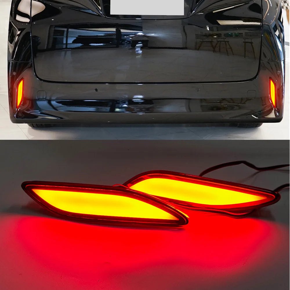 For Toyota NEW Alphard 40 Series 2Pcs Car Led Rear Bumper Light Reflector Start Scan Driving Braking Lights Dynamic Turn Signal — view 3