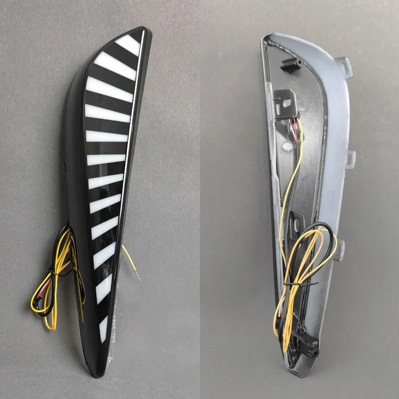 For Toyota Prius 40 Series 2019 2020 2021 Car Led Daytime Running Light Dynamic Turn Signal Front Fog Lamp Modification Daylight — view 3