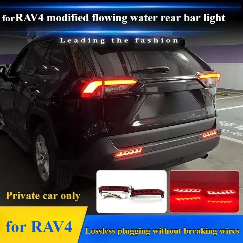 For Toyota RAV4 2020-2025 Rear Fog Lamp,Bumper Reflector Lights,LED Stream Flowing Rear Bar Light,Tail/Brake Lamp, Pilot Light — view 1