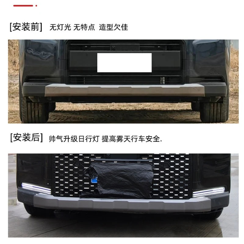 For Toyota RAV4 2026 Car Led Daytime Running Light Front Fog Lamp Position Modified DRL Dynamic Turn Signal White Daylights — view 6