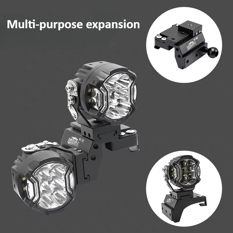 For Toyota Tacoma 2016-2024 2025 A Pillar Led Spotlight Bracket Front Hood Quick Release Off-road Dual Light Expansion Stand — view 3
